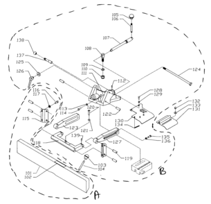 Fence Assy Diagram and Parts List for 152217050  Craftsman Planer Jointer