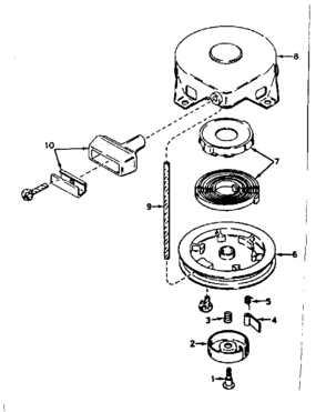 Rewind Starter No. 590420 Diagram and Parts List for 143574082  Craftsman Engine
