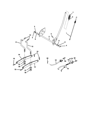 Mower Lift Diagram and Parts List for 917277270  Craftsman Lawn Tractor