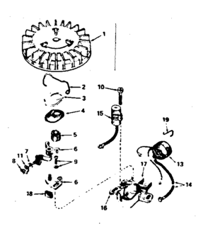 Magneto No. 610794a Diagram and Parts List for 200692112  Craftsman Engine