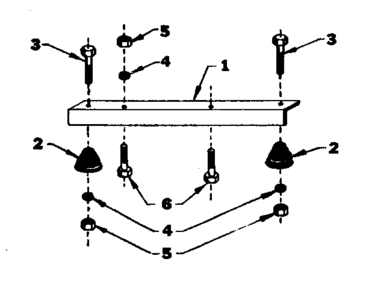 Engine Mtg Support Diagram and Parts List for 5805415-1  Craftsman Engine