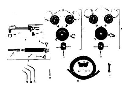 Part Location Diagram of 1400015 Craftsman Welder torch handle and mixer assembly