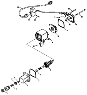 Starter Motor 33290d (71/143) Diagram and Parts List for 143945001  Craftsman Engine