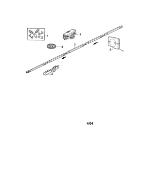 Rail Assembly Diagram and Parts List for 13953910  Craftsman Garage Door Opener