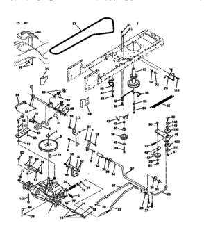 Ground Drive Diagram and Parts List for 917270632  Craftsman Lawn Tractor