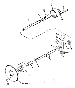 Differential No. 794134 Diagram and Parts List for 536250921  Craftsman Lawn Tractor