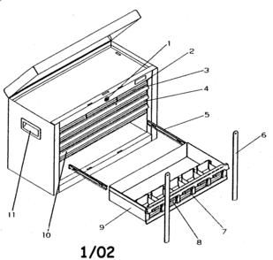 Premium Chest Diagram and Parts List for 706597860  Craftsman Tool Stand & Cart