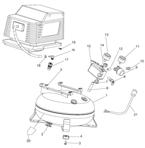 Default Diagram and Parts List for 919-72755 Type 0 Craftsman Compressor