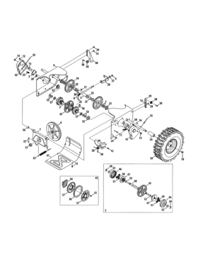 Drive Shaft/wheels Diagram and Parts List for 247889780  Craftsman Snow Blower