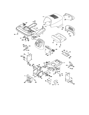 Chassis And Enclosures Diagram and Parts List for 917274650  Craftsman Lawn Tractor