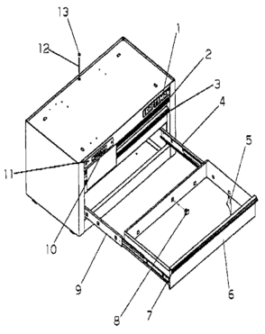 3 Drawer Intermediate Chest Diagram and Parts List for 706652650  Craftsman Tool Stand & Cart