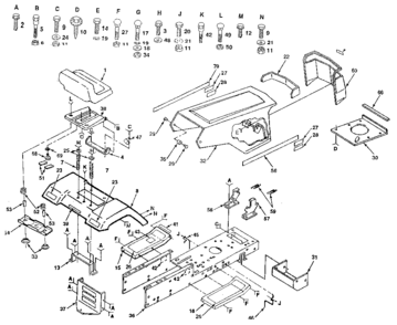 Part Location Diagram of 105465X417 Craftsman Lawn tractor painted footrest