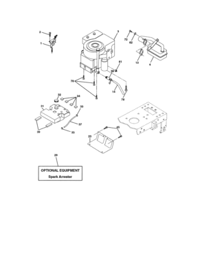 Engine Diagram and Parts List for 917274822  Craftsman Lawn Tractor