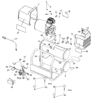 Default Diagram and Parts List for 919-16745 Type 0 Craftsman Compressor
