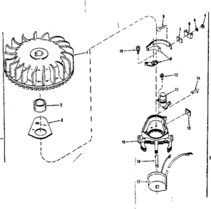 Magneto (wico Fw-2617) Diagram and Parts List for 14318350  Craftsman Engine