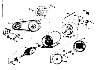 Stator And Pulley Assembly Diagram and Parts List for 58031261  Craftsman Engine