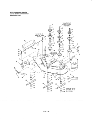 50" Deck-housing/arbor Diagram and Parts List for 107287900  Craftsman Engine