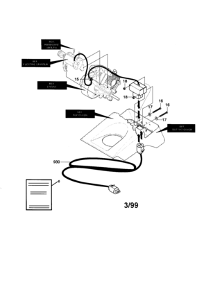 Electric Start Diagram and Parts List for C950-52735-0  Craftsman Snow Blower