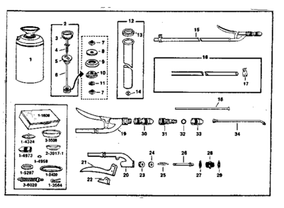 Replacement Parts Diagram and Parts List for 78615230  Craftsman Sprayer