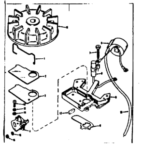 Magneto Diagram and Parts List for 91762812  Craftsman Chainsaw