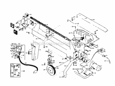 Page A Diagram and Parts List for 83328750  Craftsman Log Splitter
