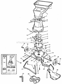 Page A Diagram and Parts List for 833796882  Craftsman Chipper Shredder