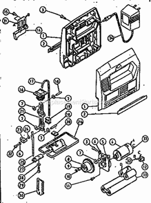 Assembly Diagram Diagram and Parts List for 836111620  Craftsman Jig Saw