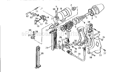 Page A Diagram and Parts List for 836272321  Craftsman Nailer