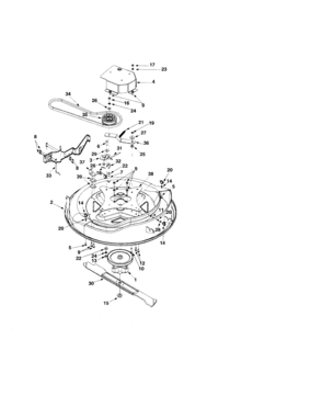 Deck/brake Bracket Diagram and Parts List for 247270190  Craftsman Engine