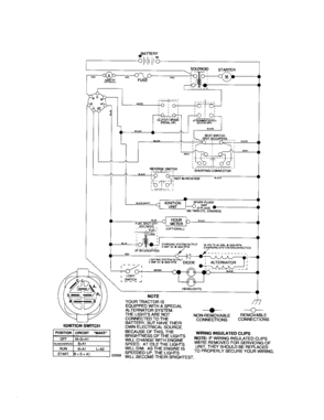 Schematic-tractor Diagram and Parts List for 917276816  Craftsman Lawn Tractor