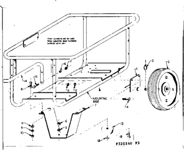 Dollie Mounting Kit Diagram and Parts List for 580320240  Craftsman Engine