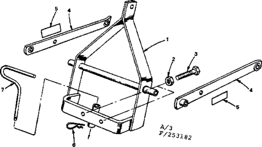 3 Pt. Hitch Adapter Diagram and Parts List for 917253182  Craftsman Lawn Tractor
