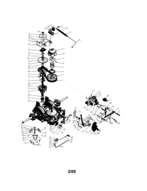 Transaxle Diagram and Parts List for 917255840  Craftsman Lawn Tractor