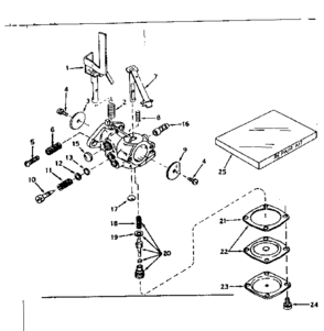 Carburetor No. 631519 Diagram and Parts List for 200213112  Craftsman Engine