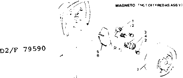 Magneto Diagram and Parts List for 23479590  Craftsman Trimmer