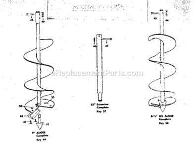 Part Location Diagram of 72017 Craftsman Ice Auger