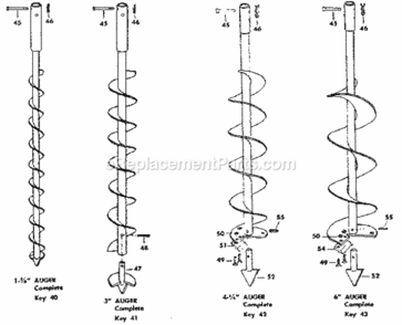 Page A Diagram and Parts List for 841720090  Craftsman Auger