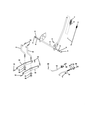 Lift Assembly Diagram and Parts List for 917270643  Craftsman Lawn Tractor