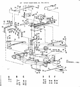 Page A Diagram and Parts List for 842265112  Craftsman Lawn Tractor