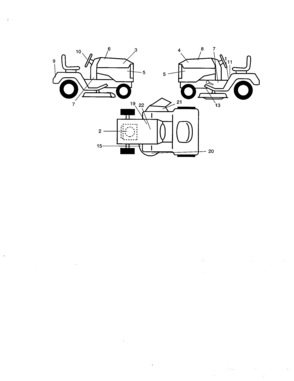 Decals Diagram and Parts List for 917272454  Craftsman Lawn Tractor