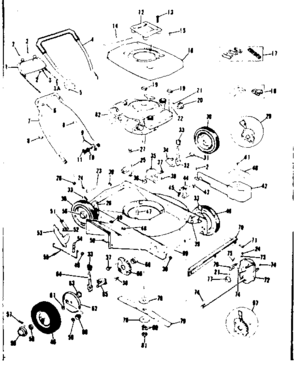 Replacement Parts Diagram and Parts List for 13197778  Craftsman Lawn Mower