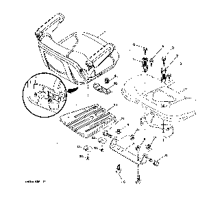Seat assembly Diagram and Parts List for 96042022000  Craftsman Lawn Tractor