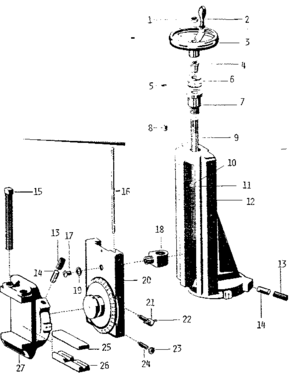 Part Location Diagram of M6-23 Craftsman Hand wheel
