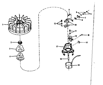 Magneto (wico Fw-2682) Diagram and Parts List for 143505010  Craftsman Engine