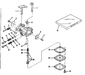 Carburetor No. 630875 (power Products) Diagram and Parts List for 143122061  Craftsman Engine