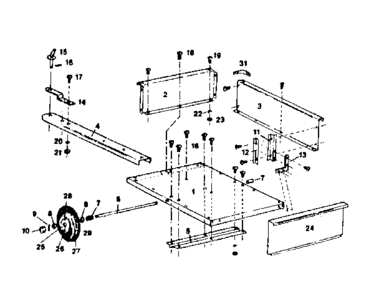 Replacement Parts Diagram and Parts List for 610243540  Craftsman Tool Stand & Cart