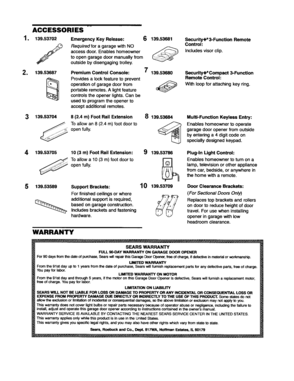 Part Location Diagram of 41A2848 Craftsman Garage door opener hardware bag