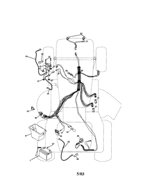 Electrical Diagram and Parts List for 917272762  Craftsman Lawn Tractor