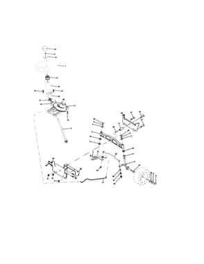 Steering Assembly Diagram and Parts List for 917273260  Craftsman Lawn Tractor