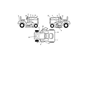 Decals Diagram and Parts List for 917275641  Craftsman Lawn Tractor